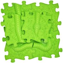 WOOPIE Sensory Mat Orthopedic Puzzle Snake Green 6 pcs.