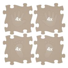 WOOPIE Sensory Mat Orthopedic Puzzle Hands and Feet 16 pcs. - Beige