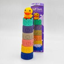 WOOPIE BABY Sensoriskie klucīši Puzles Piramīda Ūdens Skaņas Spiešanai Alfabēta Mācīšanās Pīle 7 gab.
