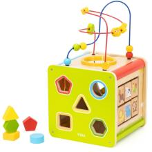 Viga Wooden Educational Cube 5in1