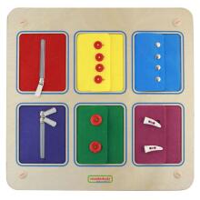 MASTERKIDZ Wall Board Opening And Closing Locks Sliders Buttons Montessori
