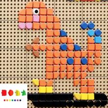 MASTERKIDZ Geometric Elements 8 Colors 256 pcs STEM Board Accessories