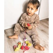 CLASSIC WORLD Wooden Threading Blocks Fruit 13 pcs.