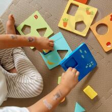 TOOKY TOY Монтессори-головоломка Формы и цвета Животные 6 досок FSC