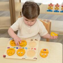 Доска для обучения эмоциям MASTERKIDZ Деревянные яйца Какой юмор? Монтессори