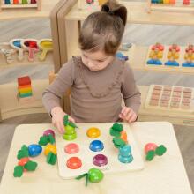 MASTERKIDZ Educational Board Vegetables Learning Numbers and Colors Montessori