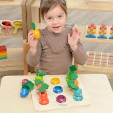 MASTERKIDZ Educational Board Vegetables Learning Numbers and Colors Montessori