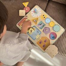TOOKY TOY Manipulācijas dēlis Slēdzenes Gears Šķirotājs Pulkstenis