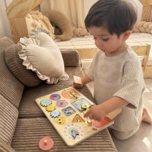 TOOKY TOY Manipulācijas dēlis Slēdzenes Gears Šķirotājs Pulkstenis