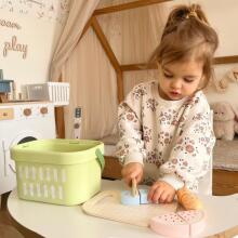 TOOKY TOY koka rotaļlietu komplekts Ēdiens Dārzeņi Augļi