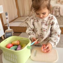 TOOKY TOY koka rotaļlietu komplekts Ēdiens Dārzeņi Augļi