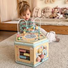 TOOKY TOY interaktīvā koka sešstūra Montessori atveramā kaste
