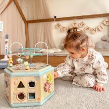 TOOKY TOY interaktīvā koka sešstūra Montessori atveramā kaste