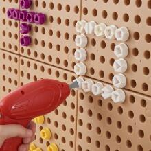 MASTERKIDZ krāsainas skrūves 5 formas STEM radošajai tāfelei 512 gabali jauktas krāsas
