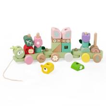 CLASSIC WORLD Montessori Wooden Caterpillar Train Puzzle