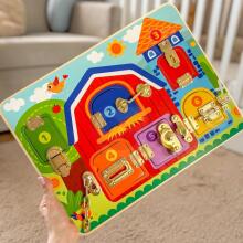 TOOKY TOY Manipulative Board Locks Pictures Farm