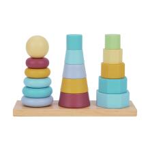 TOOKY TOY Three Towers Stack Puzzle Montessori Sorter