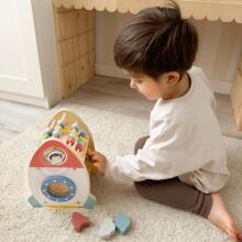TOOKY TOY Kosmosa raķešu aktivitāšu šķirotāja labirints no koka