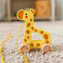TOOKY TOY Wooden Pull-along Giraffe