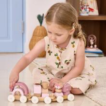 VIGA PolarB Pink Train Train with Cars Blocks
