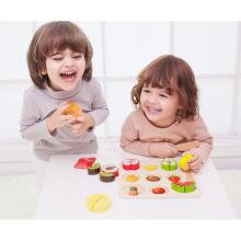 CLASSIC WORLD MONTESSORI augļu griešanas komplekts ar līplentēm 20 gab.