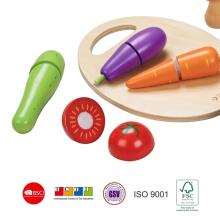 CLASSIC WORLD Wooden Vegetable Cutter Set with Velcro, 16 pcs.