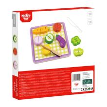 TOOKY TOY Wooden Vegetables Chopping Board 20 pcs.