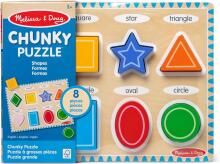Melissa & Doug Shapes Wooden Art.249866 Montessori koka puzle-dēlis