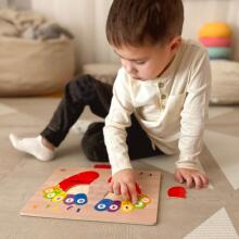 TOOKY TOY Izglītojoša koka puzle Pēdas Mācīšanās Skaitīt un Krāsot
