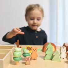 TOOKY TOY meža komplekta kaudzes puzles klucīši figūriņas