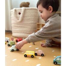 TOOKY TOY Набор деревянных транспортных средств и дорожных знаков в коробке