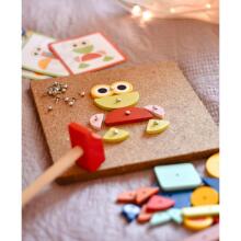 WOOPIE GREEN Wooden Nail with Hammer Puzzle 20 patterns 82 pcs. FSC certificate