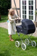 Arrue Princess Jr. Art.250615 Navy Large classic doll stroller with bag