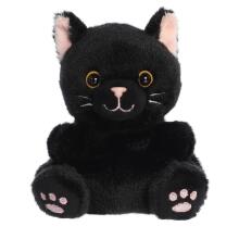 AURORA Palm Pals plīša rotaļlieta melns kaķis , 12 cm