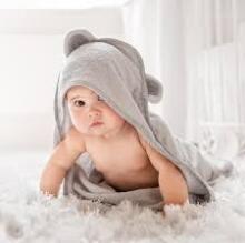 Natruba Cotton Soft Art.251324 Cream Детское полотенце  с капюшоном из  хлопка 70x70см