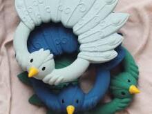 Natruba Rubber Rattle Art.251334 Zobu graužāmais no 100% naturāla (dabas) kaučuka