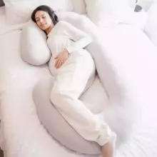 La Bebe™ Maternity Pillow Sì - Duo Art.246544 Linen fabric. Multifunctional maternity pillow with memory foam filling