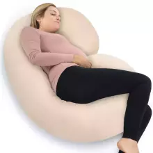 La Bebe™ Maternity Pillow Sì -Duo Art.227034 Kokvilna audums. Daudzfunkcionāls spilvens/pakavs grūtniecēm, ar memory foam