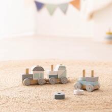 Navaris Wooden Train Art.55243.01 Деревянный паровозик с фигурками