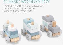 Navaris Wooden Train Art.55243.01 Деревянный паровозик с фигурками