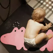Bam Bam Bath Mat Crocodile Art.BL149 Pink Paklājs vannas istabai neslīdošs