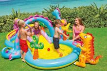 Inflatable pool for children, water playground, slide, fountain INTEX 57135