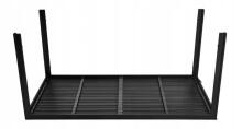 6-personu dārza galds 156x78 cm polimēra terases mēbeles melnā krāsā
