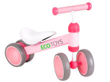Balance bike, exercise bike, mini bike for children, pink ECOTOYS