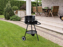 Round garden grill with adjustable grate height, MultiGarden