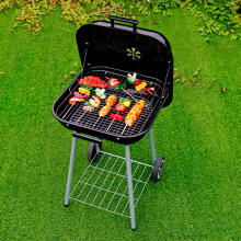 Garden grill with hinged lid + wheels, MultiGarden