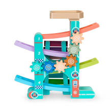 Wooden Ramp Track with 6 Cars + Xylophone by ECOTOYS