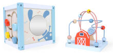 Wooden educational cube sorter + blocks ECOTOYS