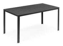 6-Person Garden Table 156x78 cm Polywood Patio Furniture Grey