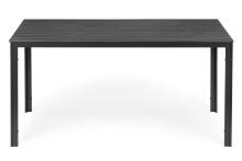 6-Person Garden Table 156x78 cm Polywood Patio Furniture Grey
